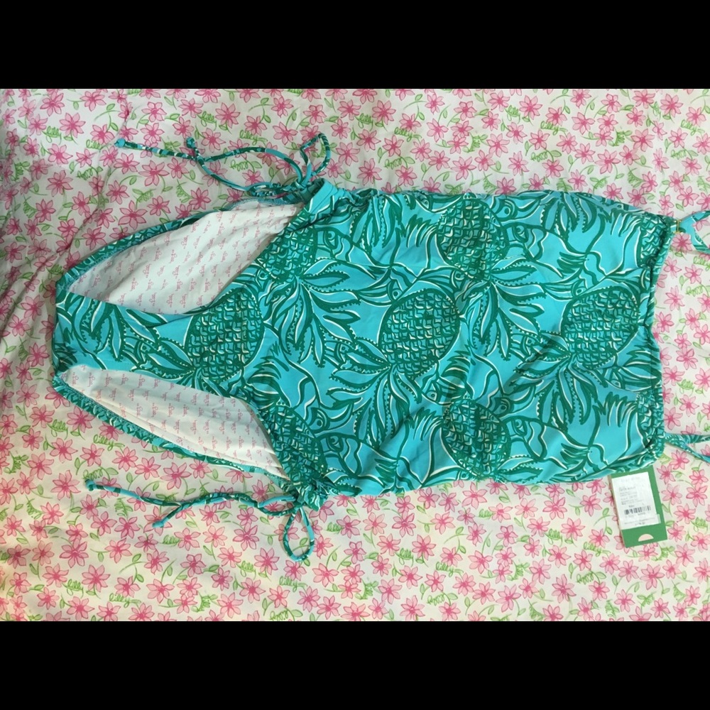 NWT Lilly Pulitzer One Piece Cinch Swimsuit size Large
